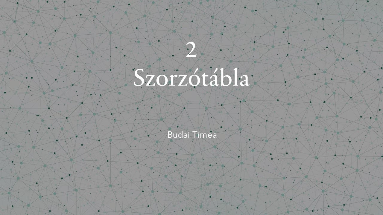 KETTES SZORZÓTÁBLA  BEVÉSÉSE