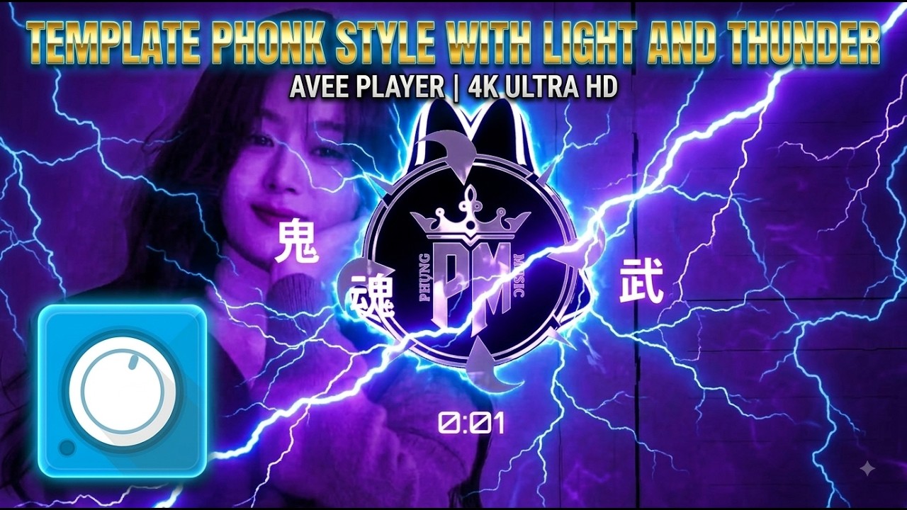 Free Template Avee Player Style Phonk With Light And Thunder Premium 2025