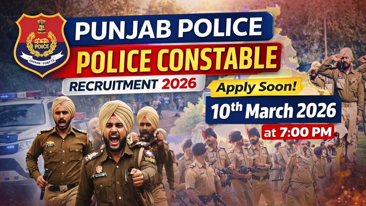 Punjab Police Constable Recruitment 2026 | Apply Online From 10 March | Full Details