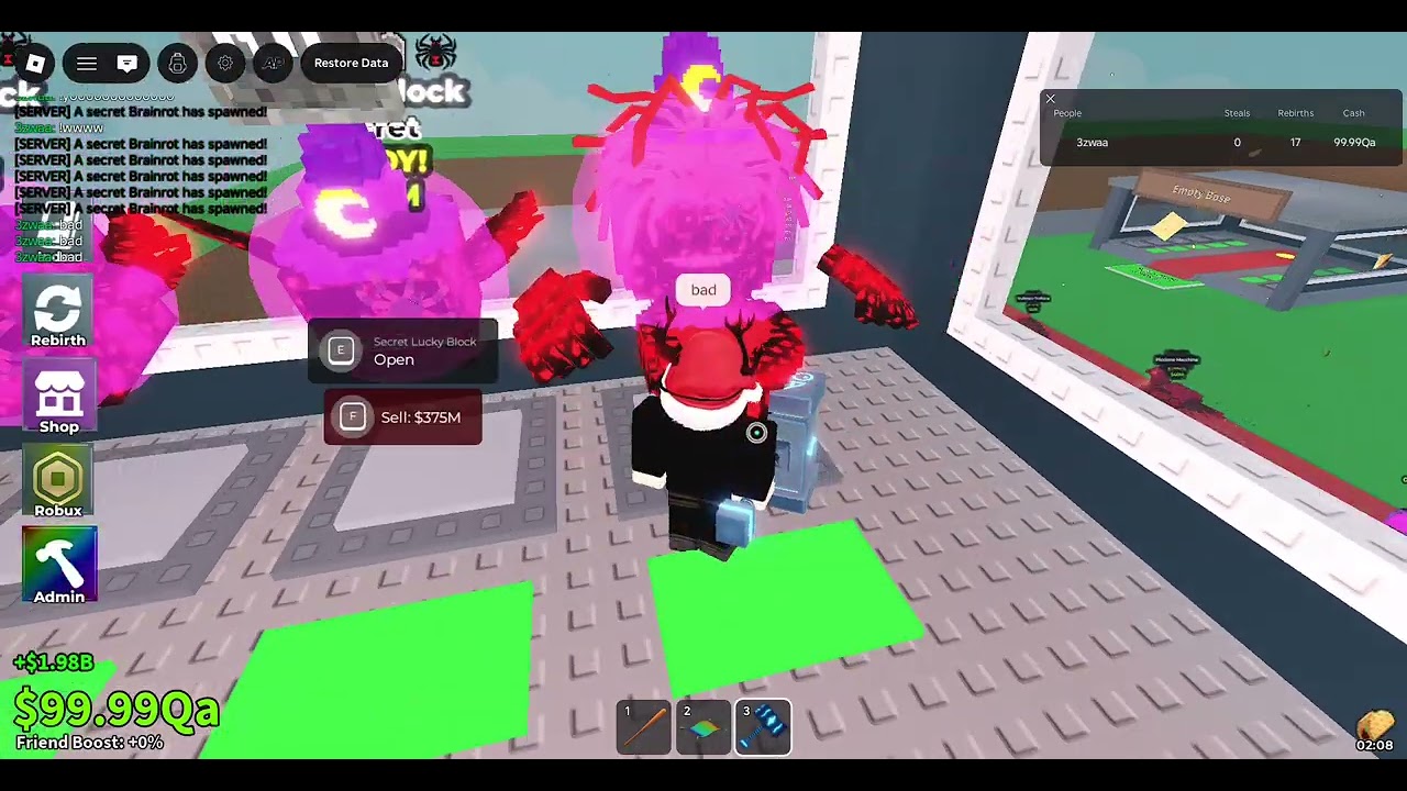 Opening some of the lukyier luky block in steal a brainrot i know its moded lol