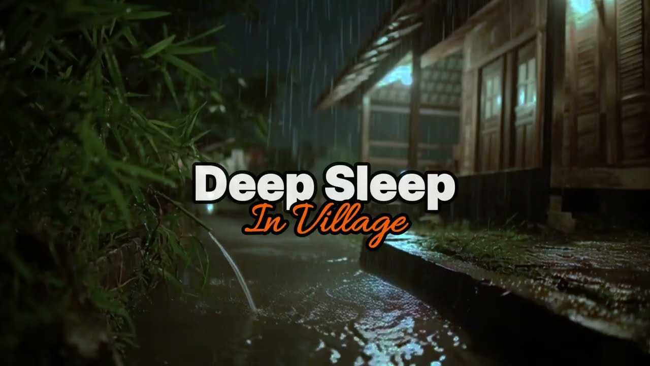 DESPERATE for Sleep? Heavy Rain Sounds In Village to Heal Insomnia Fast