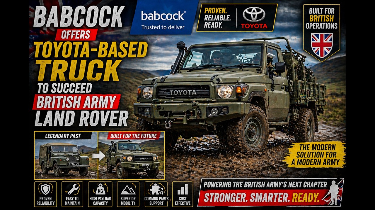 Babcock offers Toyota-based truck to succeed British Army Land Rover