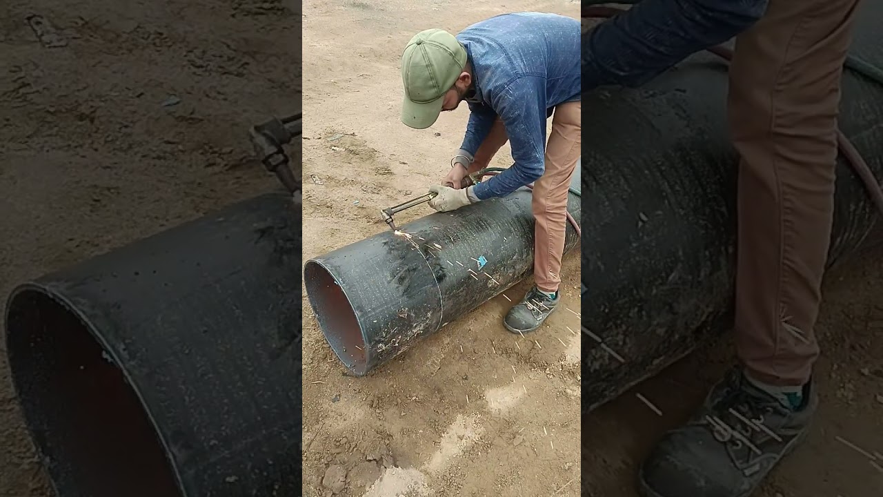 best way to cut ms pipe with gas cutter 🦾🦾
