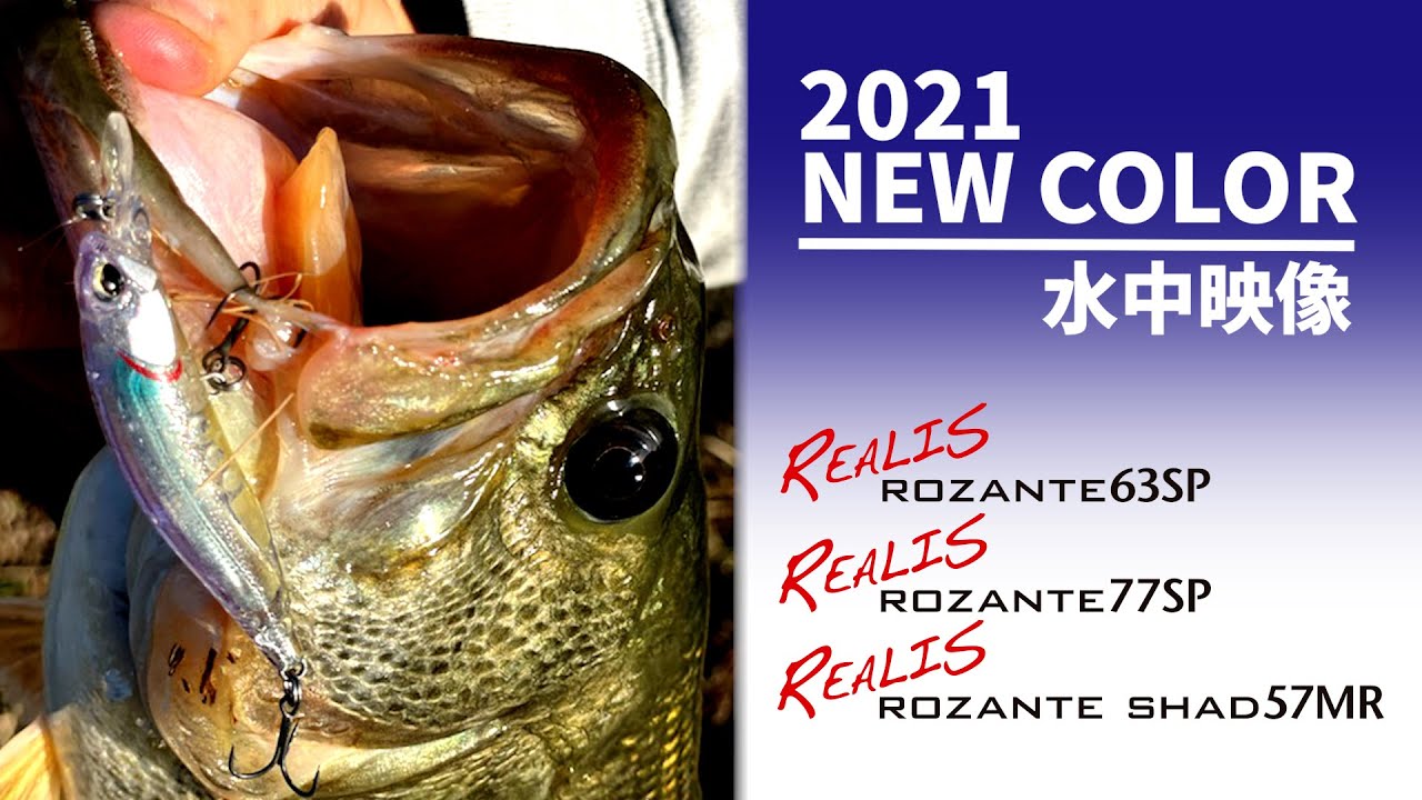 【バス釣り 水中映像】ロザンテシリーズ2021年NEWカラーの分かり易いアクション別水中映像です！Basfishing