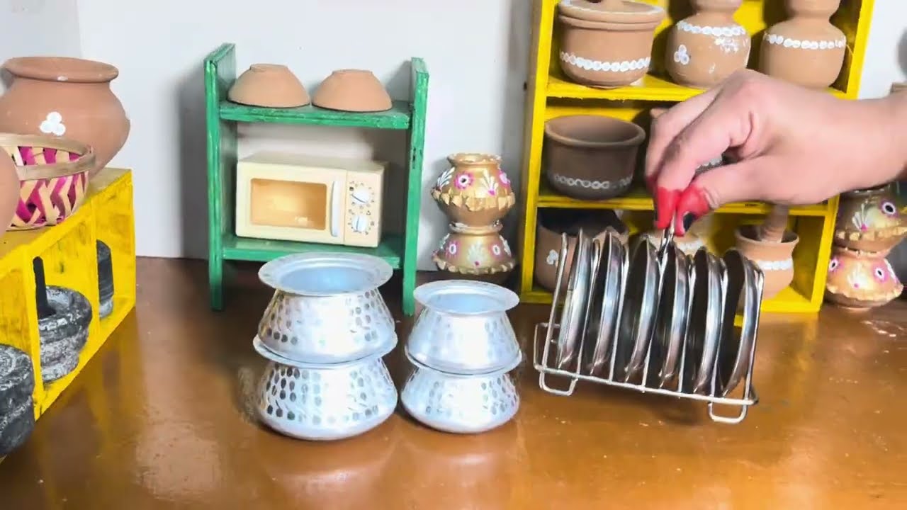Still kitchen set | steel utensil | mini kitchen utensil | miniature steel utensil set | bartan