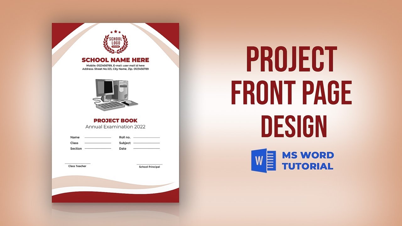 How to Create Project Front Page in MS Word | Cover Page Design in Microsoft Word
