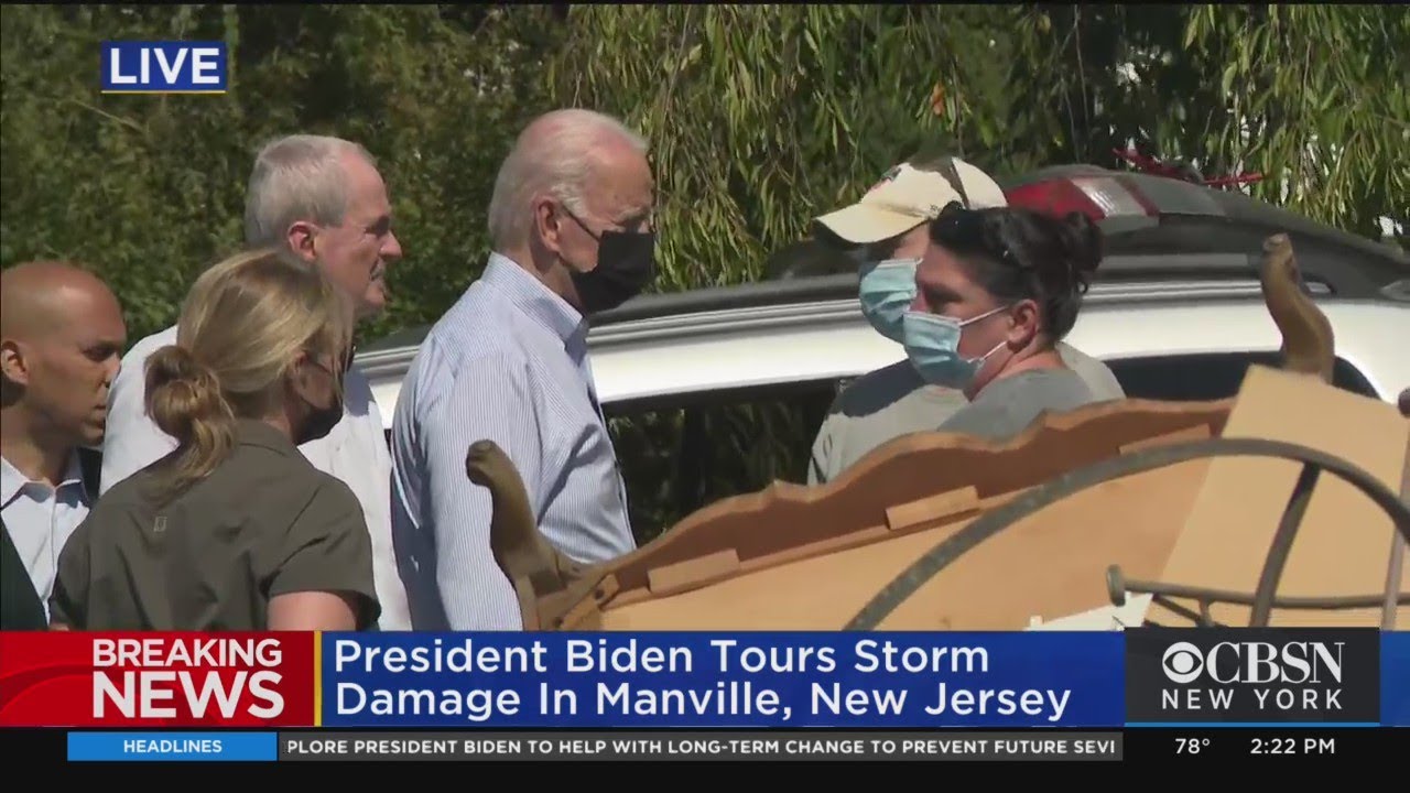 President Biden Tours Storm Damage In Manville, N.J.