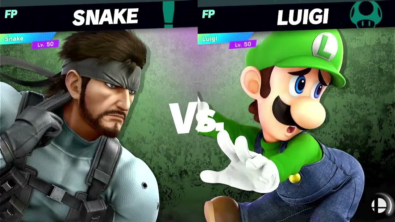 Super Smash Bros Ultimate Amiibo Fights Snake vs Luigi