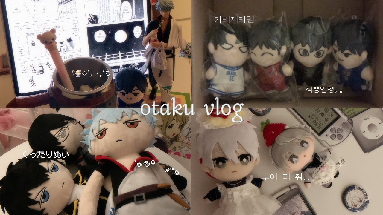 ॰｡ཻ˚♡ ⌜오타쿠 브이로그⌟ 오타쿠가 가장 좋아하는 굿즈는 누이 -v-♡ 은혼 쿳타리&bull;갑타 작뿡인형&bull;만화책 깡&bull;인형 옷입히기 ᡣ˶ᵔ ᵕ ᵔ˶𐭩 ♡ 니토탄&bull;긴토키 피규어&bull;메루카리