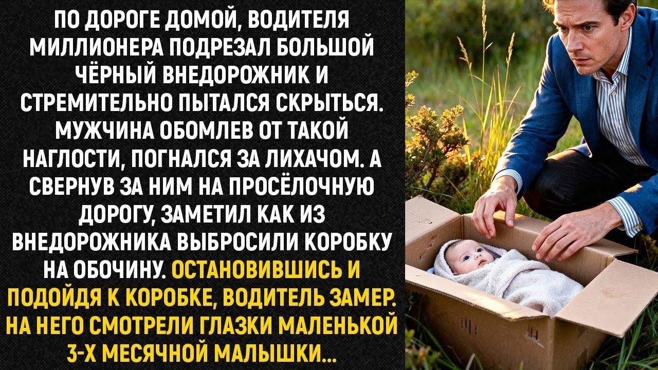 По дороге домой, водителя миллионера подрезал большой чёрный внедорожник. Погнавшись за лихачом...