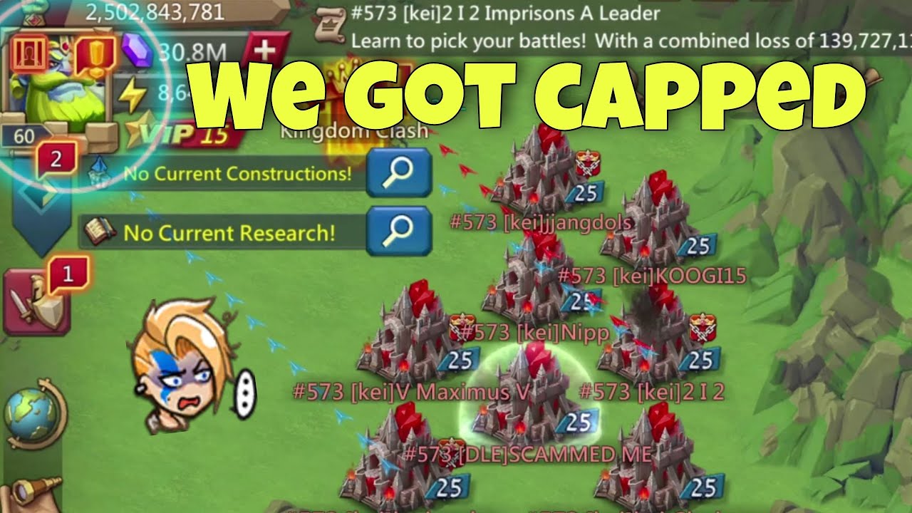 Lords Mobile - We are getting capped on KVK. These traps are ready to deal with MIX rallies