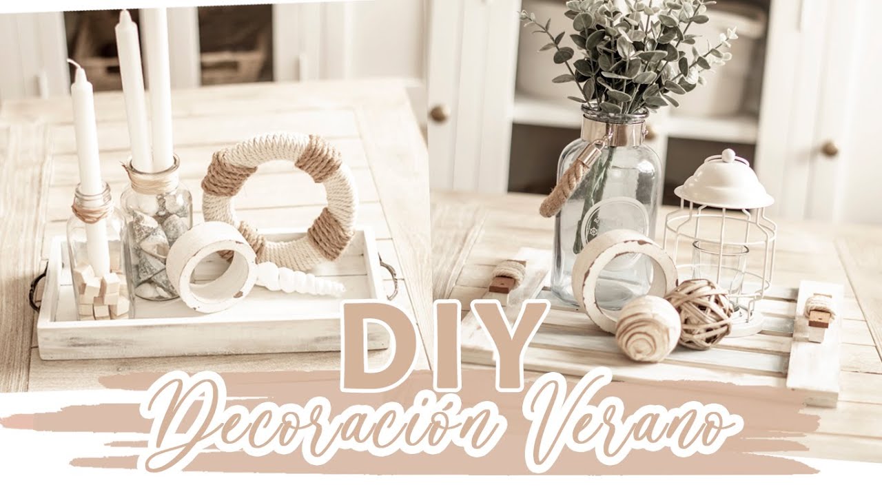 ☀️4 MANUALIDADES para DECORAR en VERANO💛/IDEAS DECORACION/Diy fácil y elegante/ NAUTICA COASTAL.