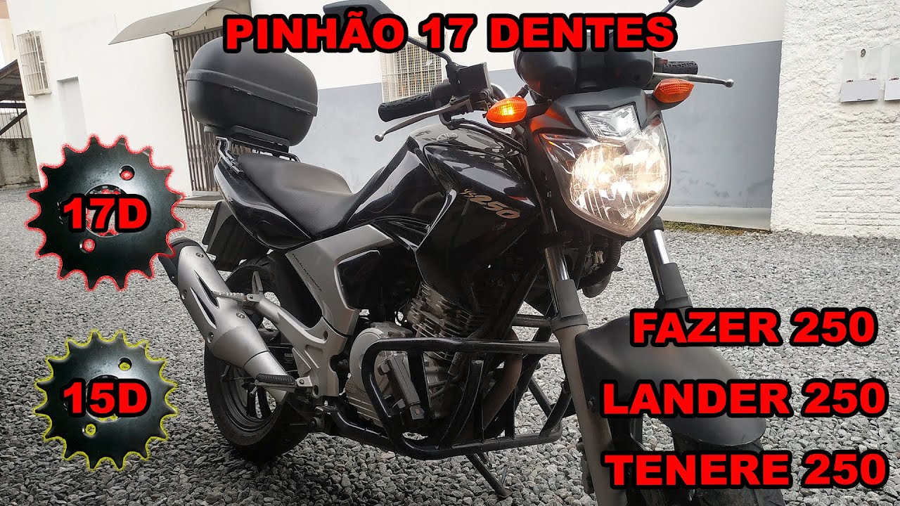 FAZER 250 PINHÃO 17 DENTES - Vale a pena? Teste completo com GPS