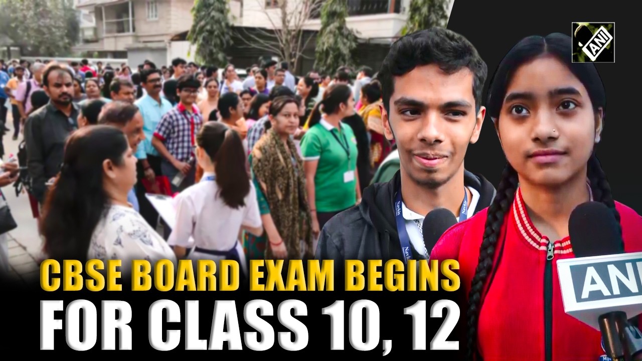Students arrive at school premises as CBSE Class 10 ,12 Board Exams for 2026 commence today
