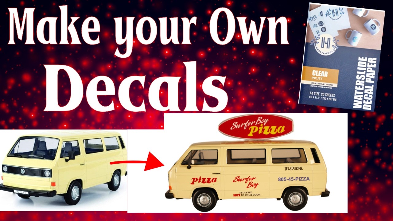How to make a Stranger Things Surfer Boy Van with Waterslide Decals