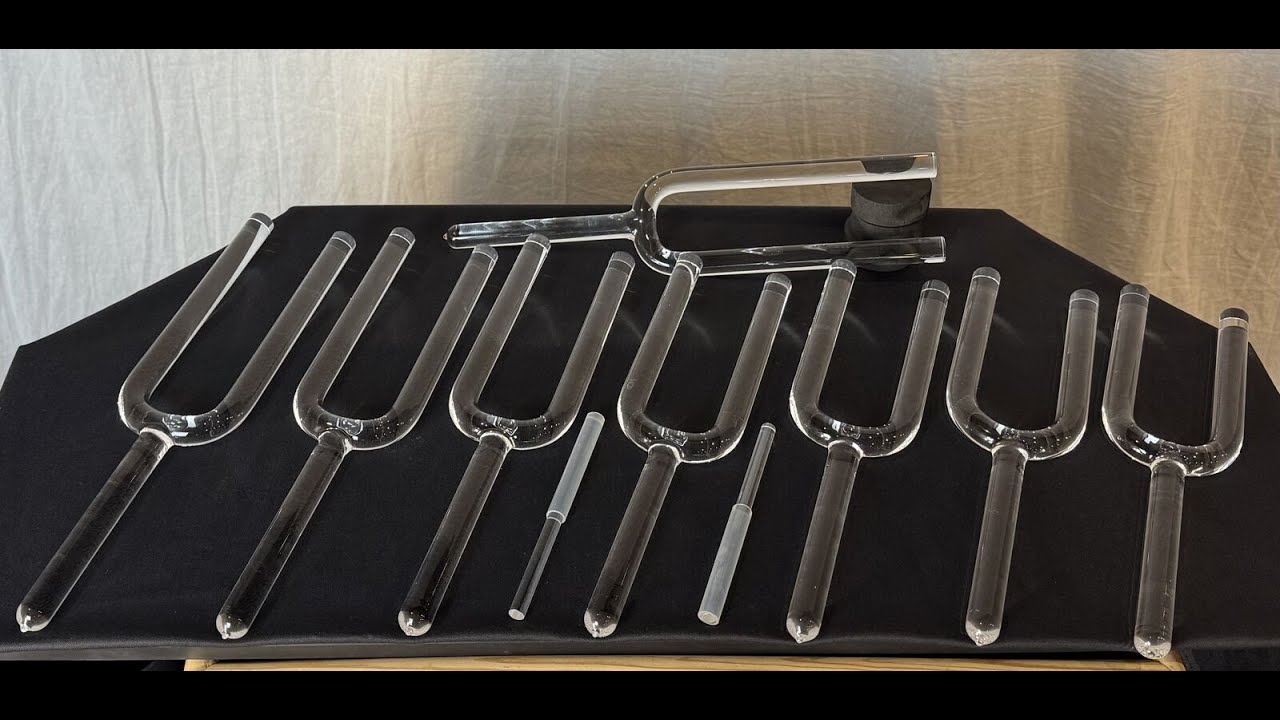 Large Crystal Chakra Tuning Fork Set #tuningforks #frequencyhealing #soundhealing #meditation