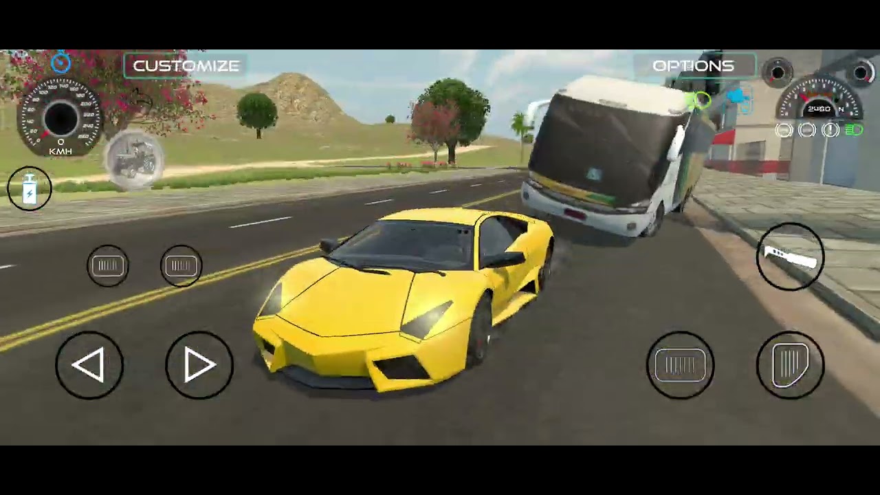 Lamborghini and tractor bus palat Di #gaming #trending #youtubeshorts 