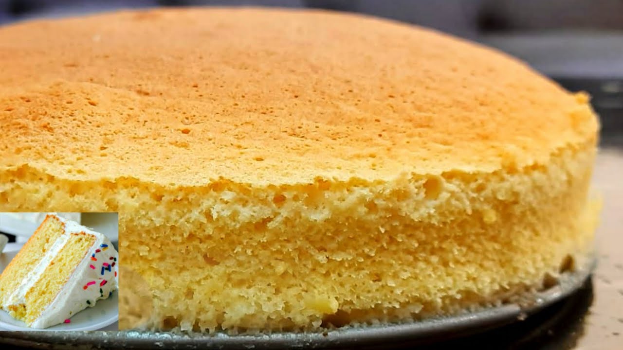 Perfect Sponge Cake Base Recipe - Cotton Sponge Cake - Foolproof Recipe