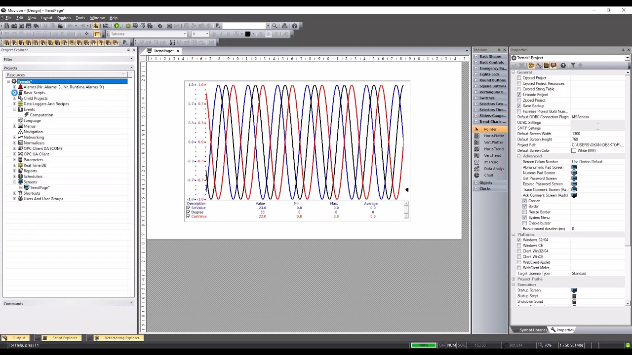 Movicon 11.6: Trend