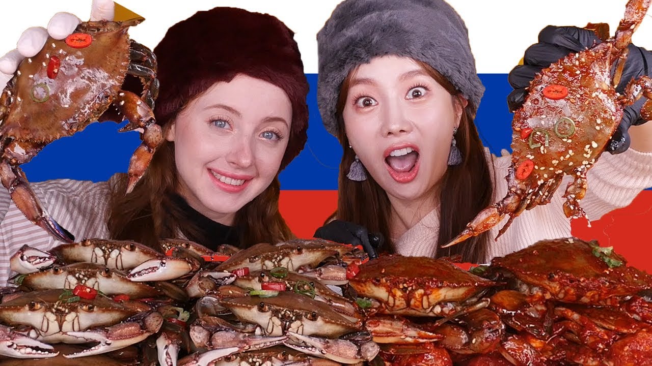 RUS SUB) Соевый соус. Приправы. Краб Россия Друг🦀Eatingshow Eatingsound Realsound Ssoyoung