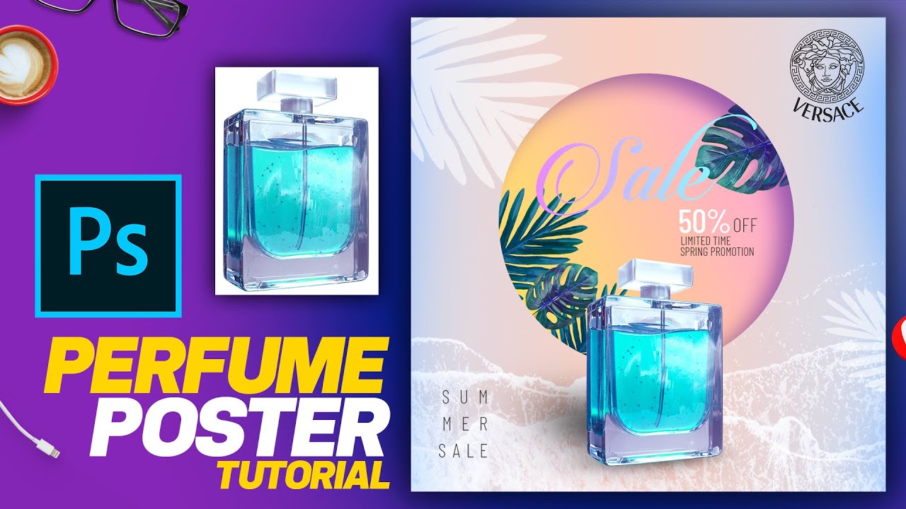 Perfume advertising banner | poster design in Photoshop