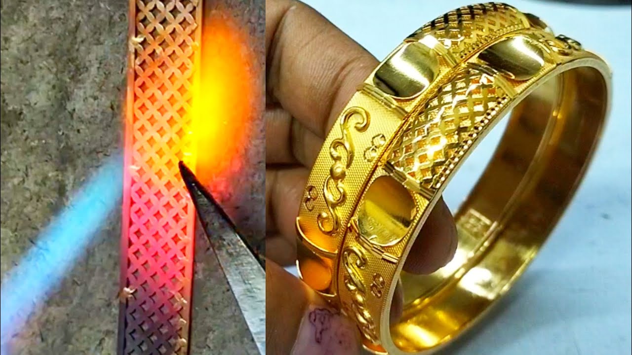 22k gold bangles making | how to make gold bangles | Gold jewellery making