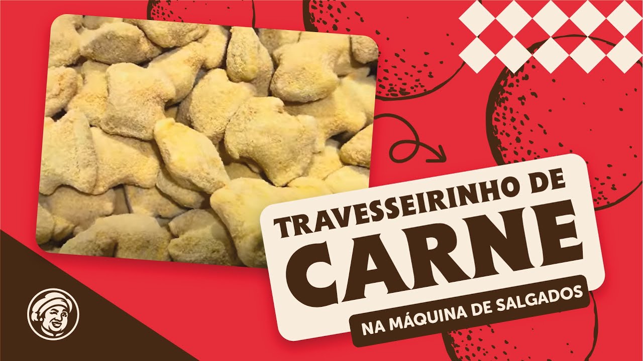 Como fazer travesseirinho de carne na máquina de salgados