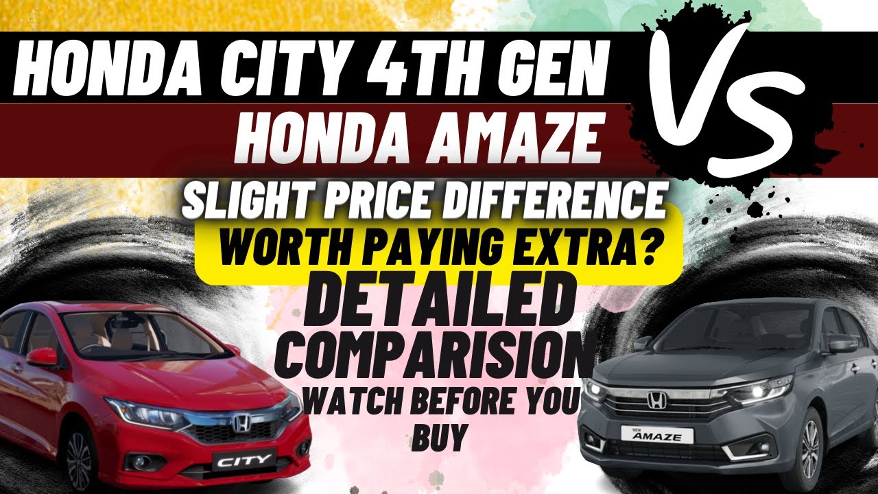 Honda Amaze vs Honda City 4th Gen | Detailed Comparison | Same Price?
