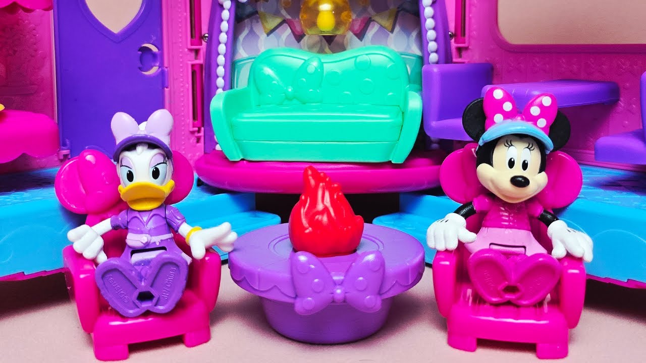 Disney Minnie Mouse Luxury Motorhome Set Satisfying with Unboxing Compilation Toys ASMR #629