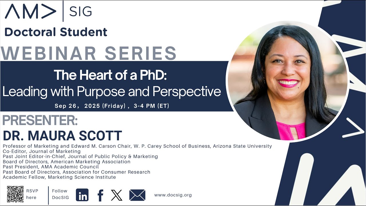 AMA DocSIG Webinar | The Heart of a PhD: Leading with Purpose and Perspective with Dr. Scott