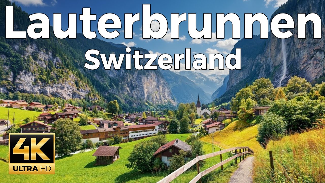 Lauterbrunnen, Switzerland Walking Tour 4K - With Captions