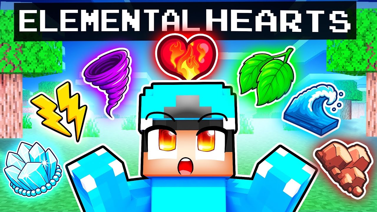 Omz has ELEMENTAL Hearts in Minecraft!