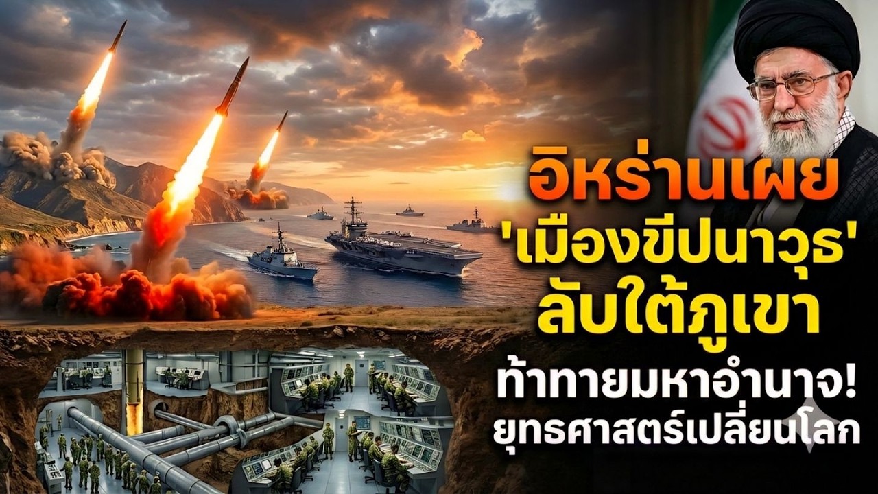 อิหร่านเผยไพ่ตาย! 'เมืองขีปนาวุธลับ' ใต้ภูเขาหินปูน