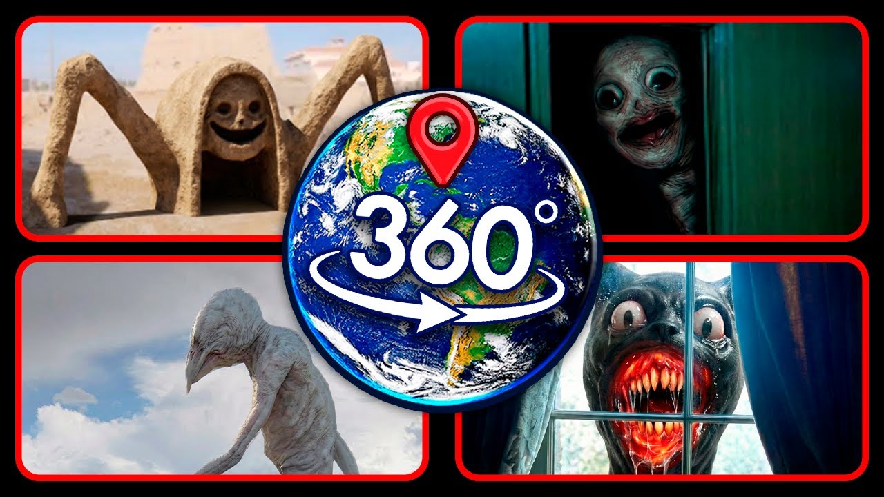 VR 360° - TOP 4 Found Trevor Henderson Creatures on Google Earth!