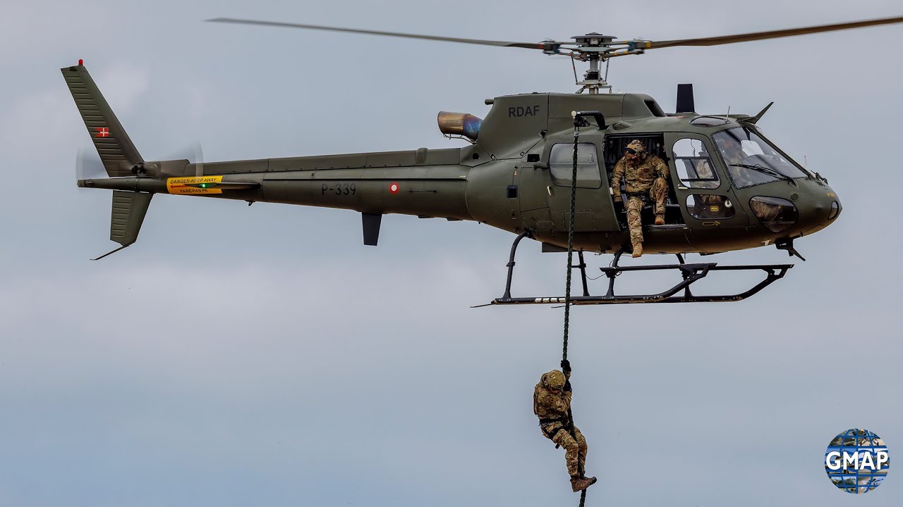 Special Forces Aerospatiale AS550 Fennec fast-rope training #specialforces #helicopter #army