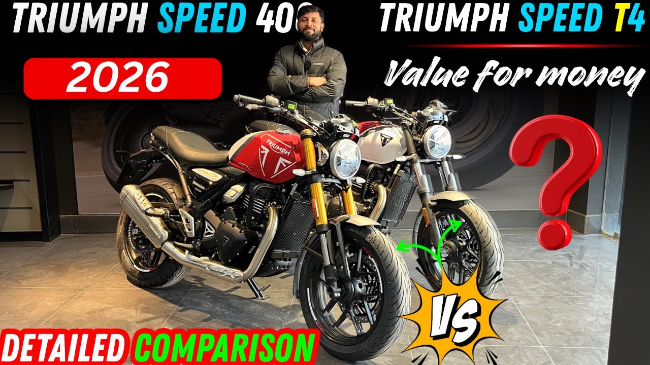 2026 New Triumph Speed 400 vs Triumph Speed T 4 | Detailed Comparison | Value For Money Variant ? 