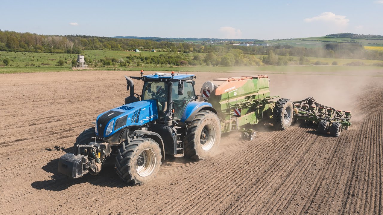 🌽 New Holland T8.410 Genesis + Amazone Precea 9000-TCC, T8.360 & T7.315 BluePower + Amazone Catros