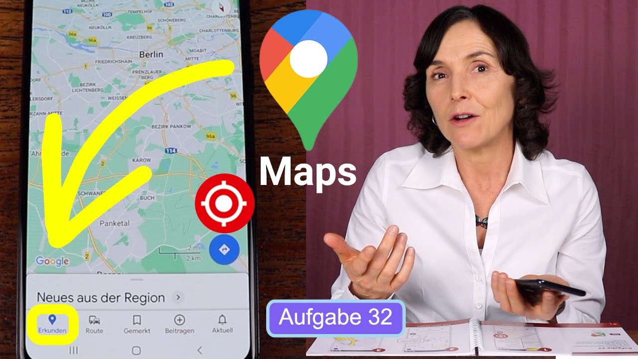 Google Maps auf dem Samsung nutzen. Smartphonekurs mit dem Samsung Teil 32.