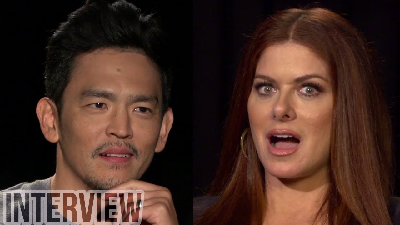 'Searching' Cast Debra Messing & John Cho ADMIT To Googling Themselves & Play 'Never Have I Ever'