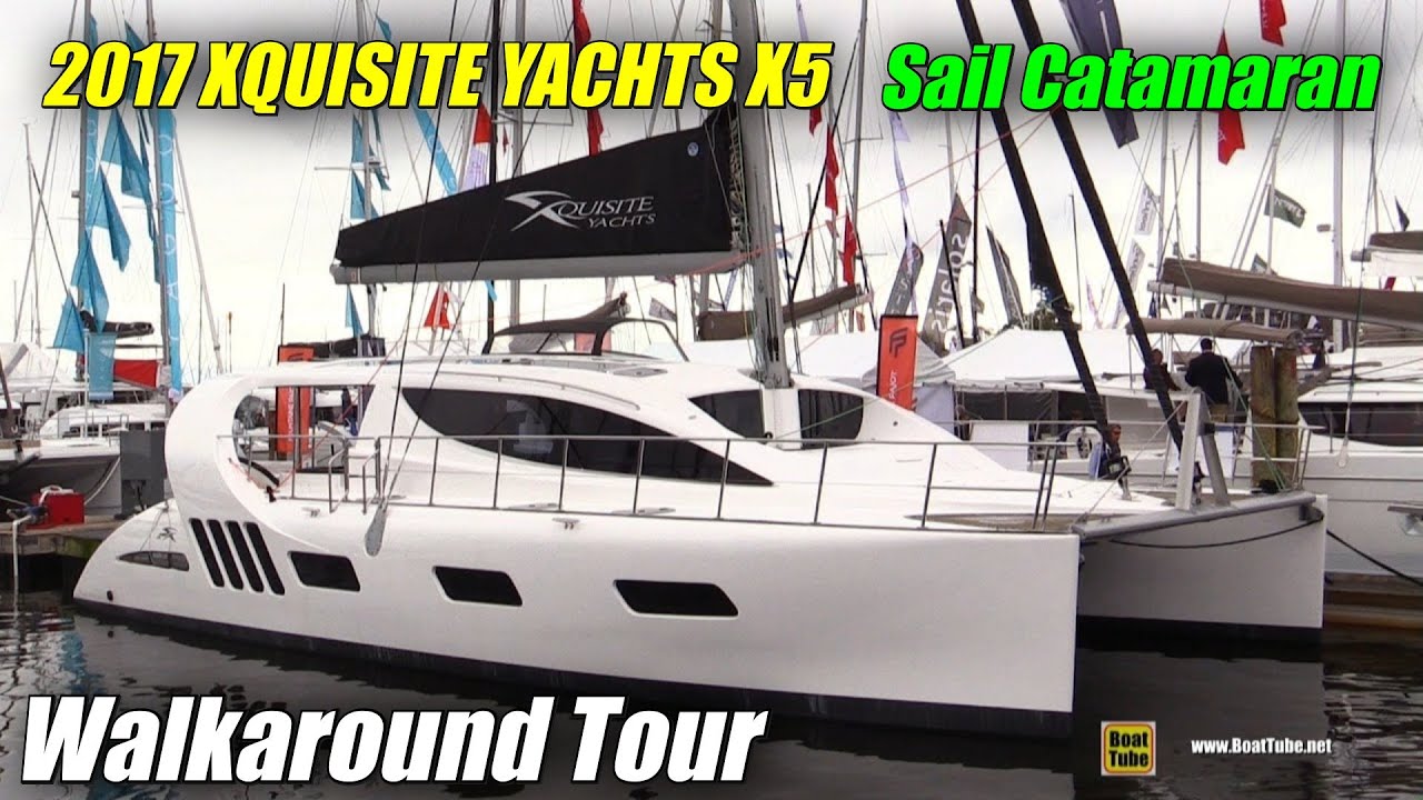 2017 Xquisite Yachts X5 Sail Catamaran - Deck and Interior Walkaround - 2016 Annapolis Sailboat Show