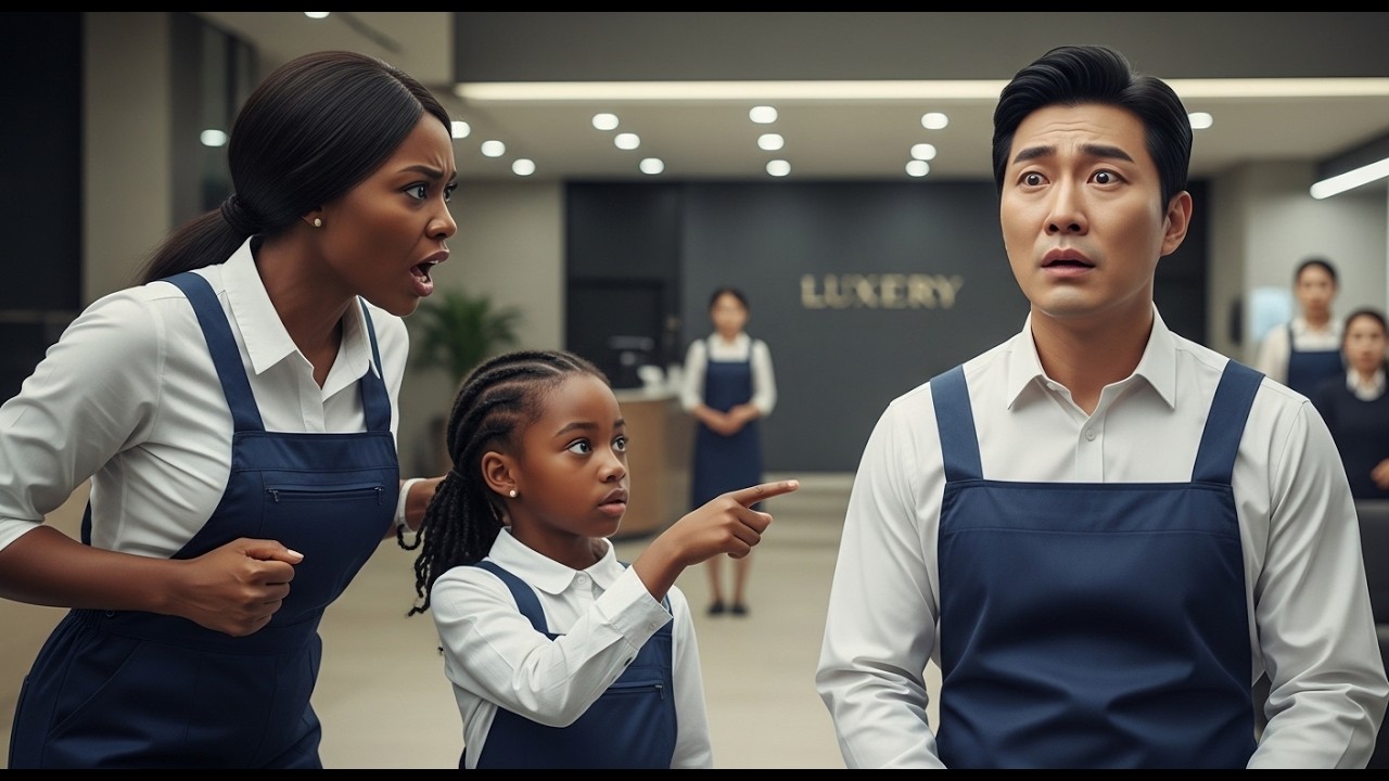 A Korean Tycoon Disguises As A Janitor In His Company… Why Does The Black Woman Child Recognize Him?