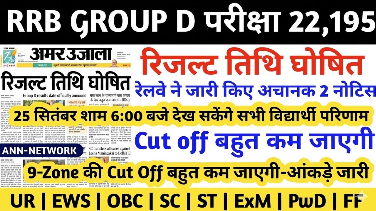 RRB GROUP D CUT OFF 2026 | RRB GROUP D ANSWER KEY 2026 | RRB GROUP D RESULT 2026 | RRB GROUP D NEWS