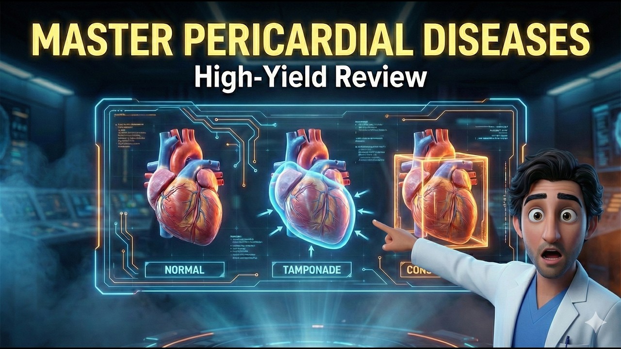 Master Pericardial Diseases in 10 Mins | High-Yield Review | Boards #cardiology #education #medical