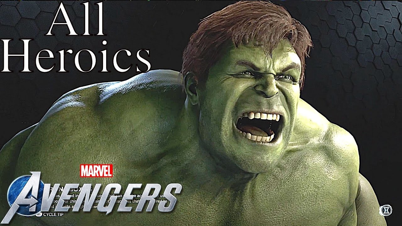All Heroic Abilities - Captain America, Thor, Hulk, Black Widow, Iron Man, Kamala Marvel's Avengers