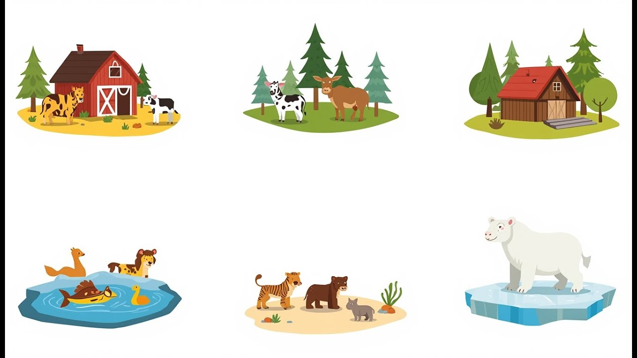 Learning Animals and Their Homes | Calm Educational Story for Kids