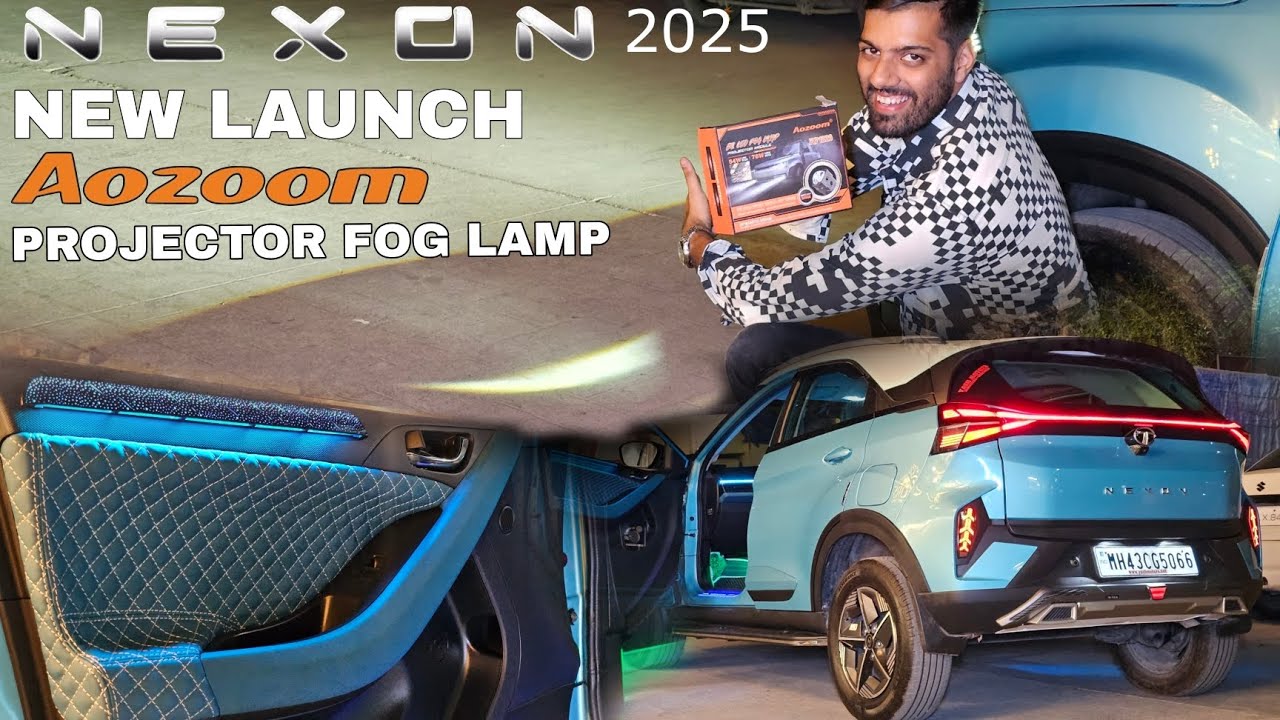NEXON 2025  WITH AOZOOM PROJECTOR FOG LAMP & PERSIAN GREEN INTERIOR WITH GALAXY AMBIENT LIGHT..!!