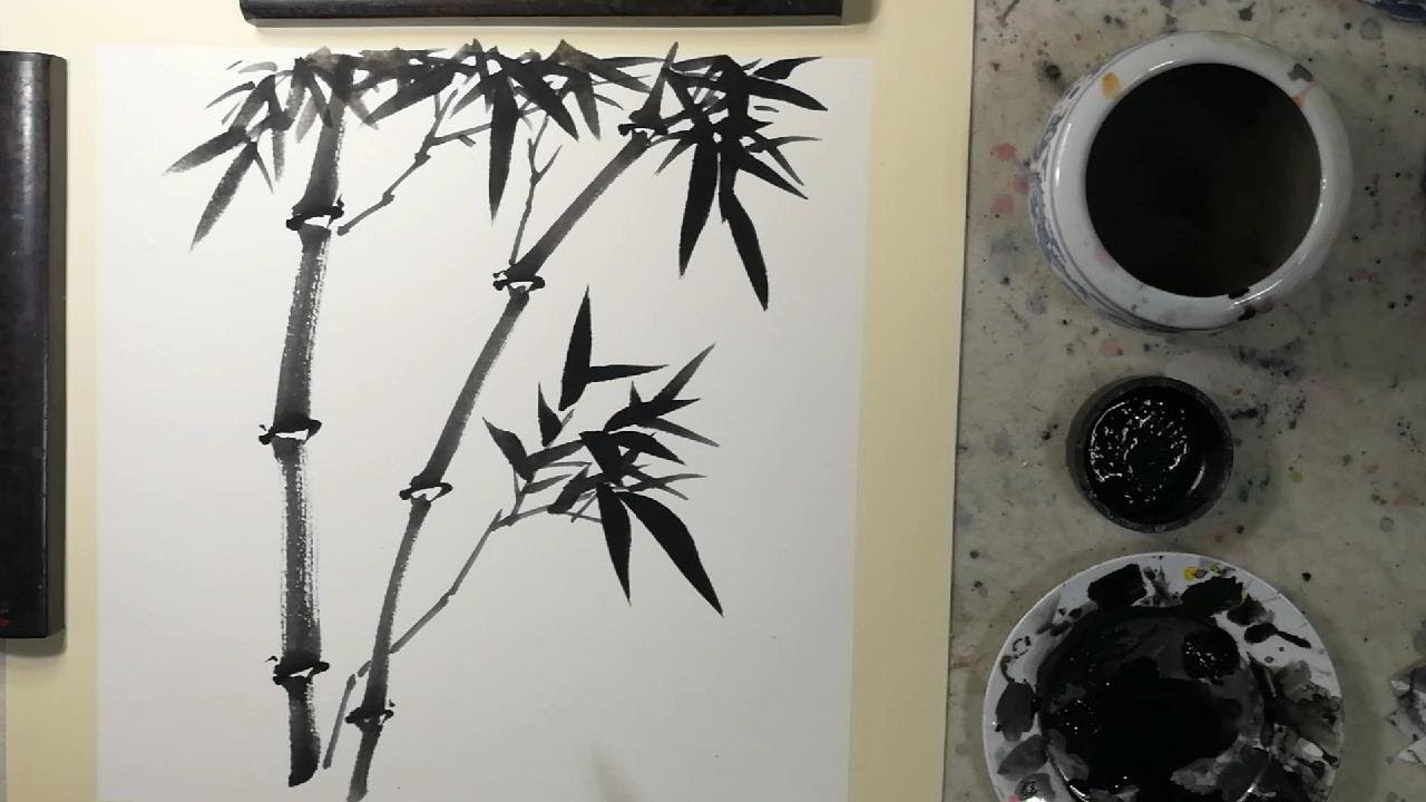 竹子小创作画