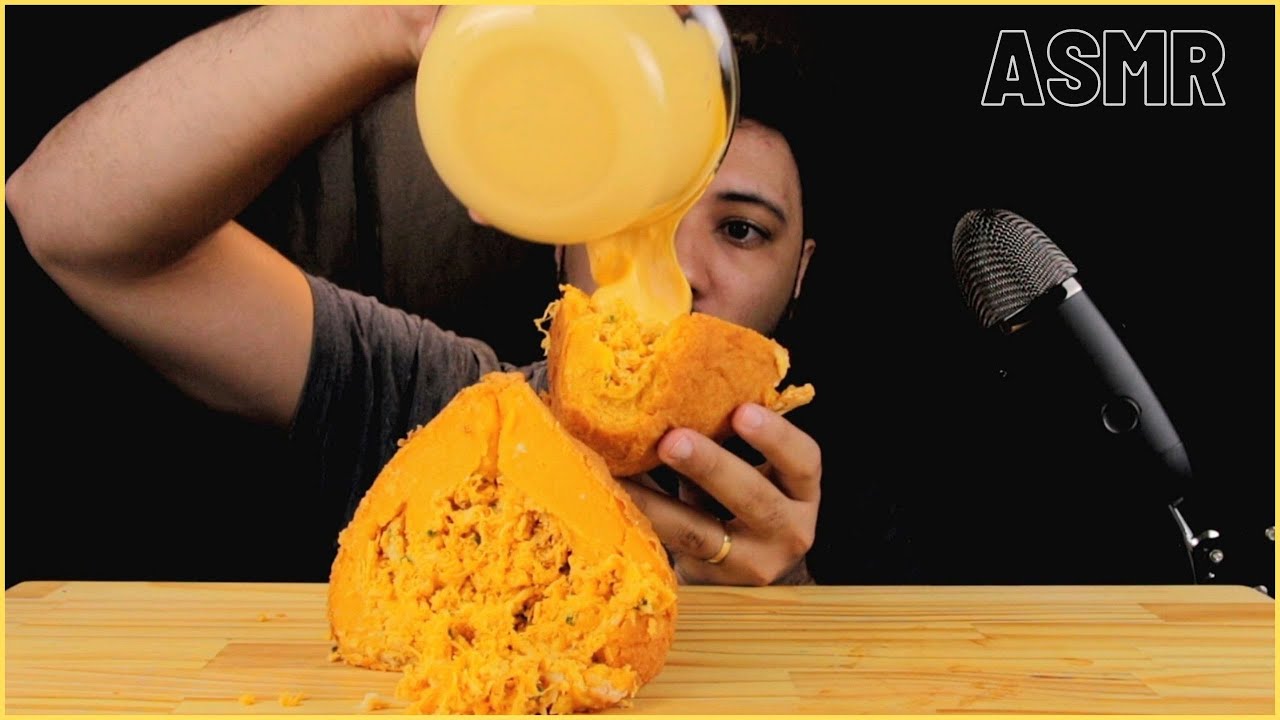ASMR COMIDA | COXINHA GIGANTE DE 1KG (MUKBANG) SONS DE MASTIGAÇÃO - Gustavo Mineiro ASMR