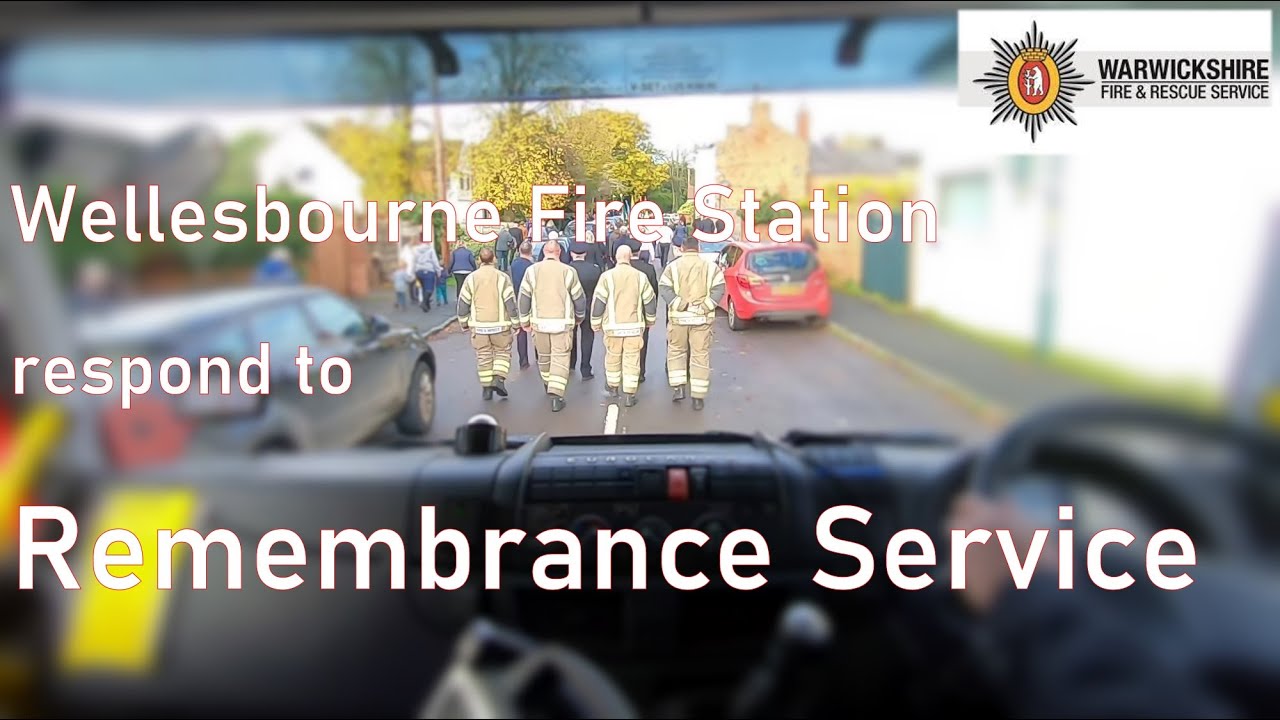 Wellesbourne Fire Station respond to Remembrance Service (Warwickshire Fire and Rescue Service)