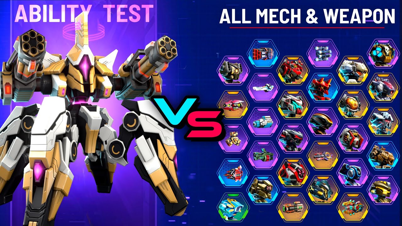 Blockhorn Ability Vs All Mech & Weapon - Mech Arena